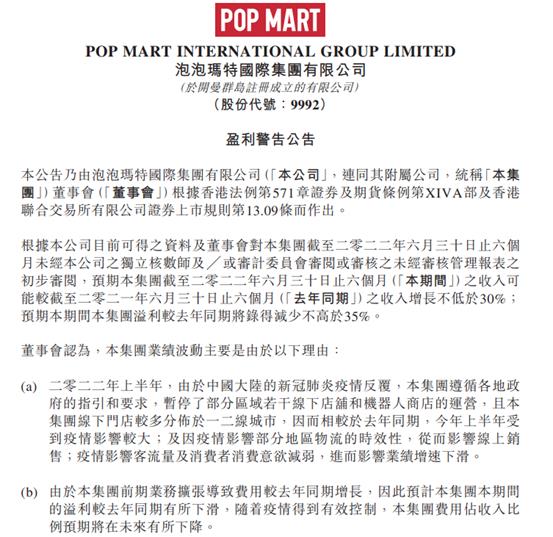 泡泡玛特市值缩水超千亿，业绩滑坡“惹的祸”？