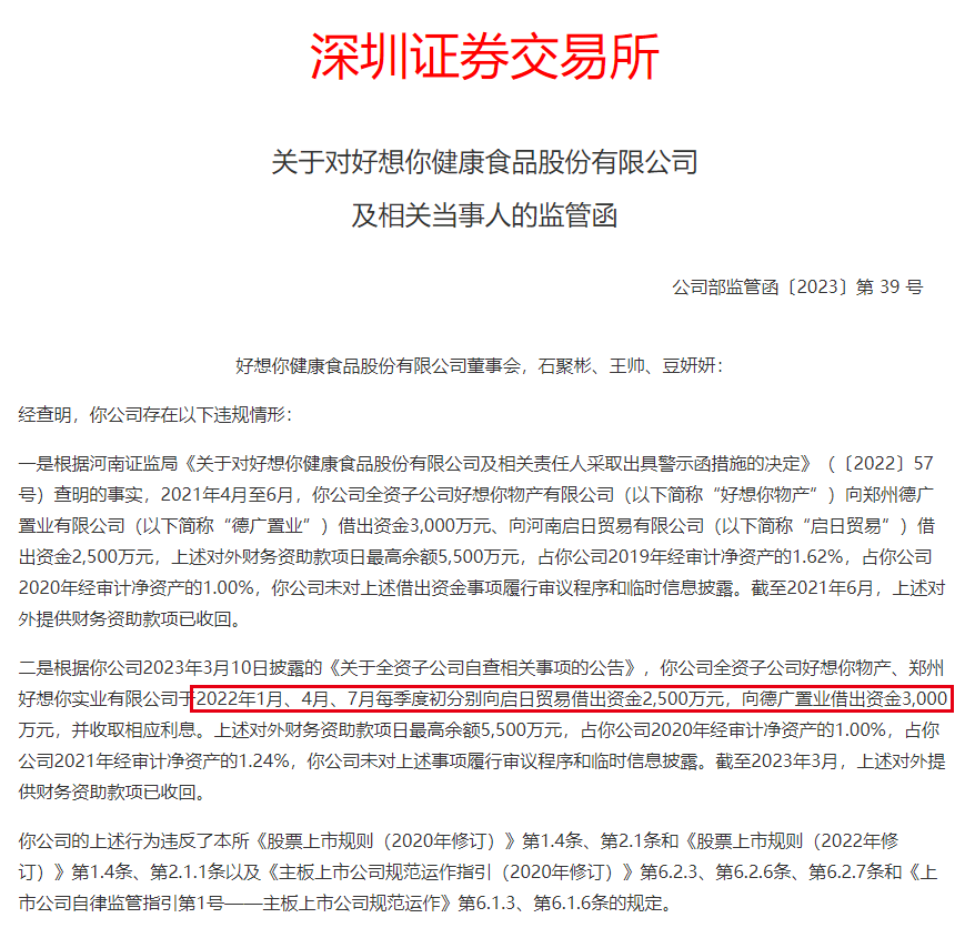 ESG信披案例 | 好想你：“三废”排放数据不完整，报告期内子公司外借资金未披露