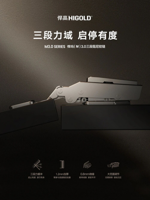 全屋定制避坑：一文读懂一段力、二段力、三段力铰链，为什么悍高值得推荐！