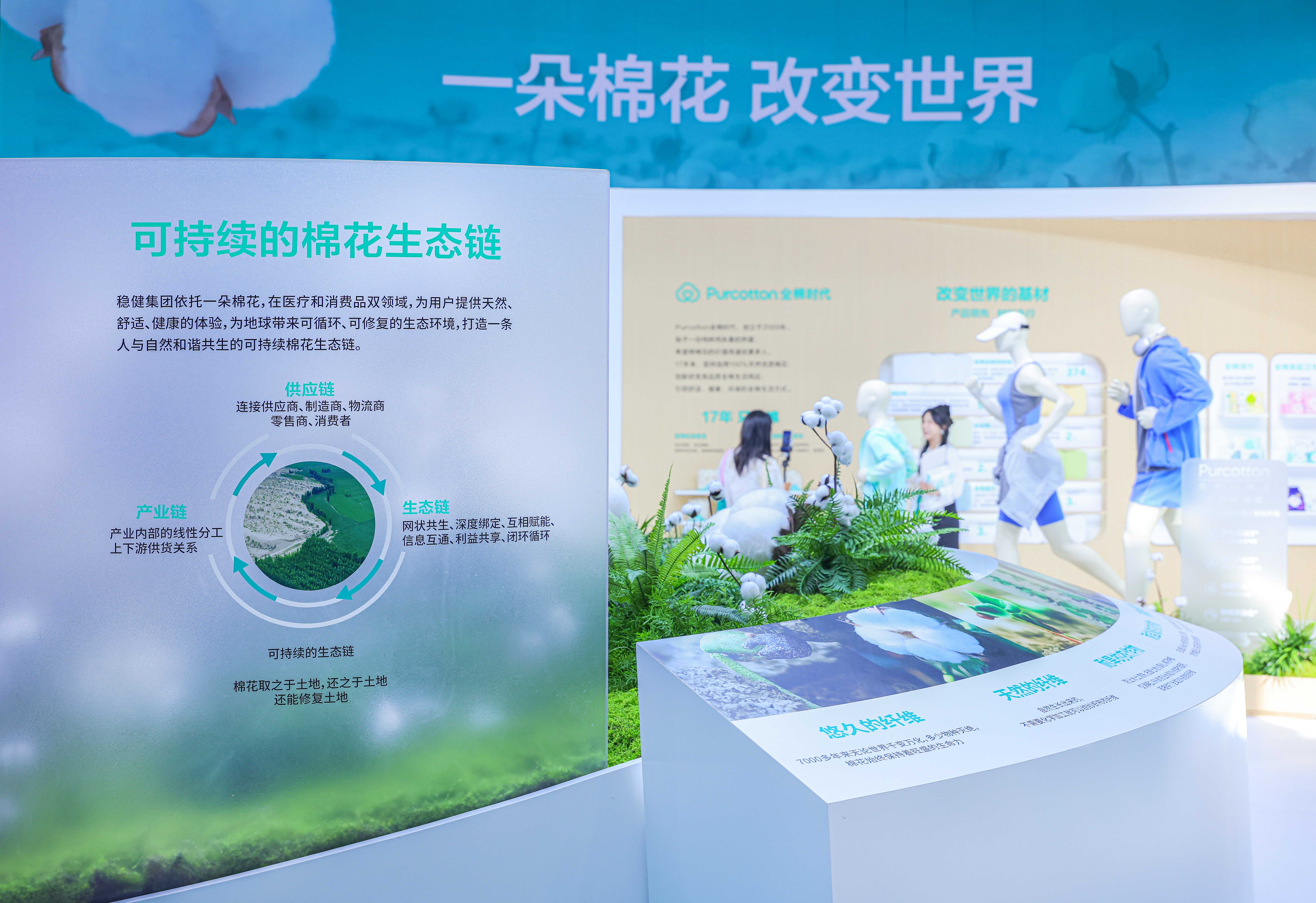 稳健医疗携全棉时代参展链博会 全场景展示可持续的棉花生态链 稳健医疗携全棉时代参展链博会 全场景展示可持续的棉花生态链