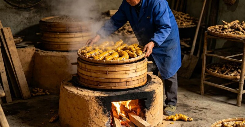 九华山古法黄精工艺拆解,九蒸九晒传统工序,保留食材温润特质 九华山古法黄精工艺拆解,九蒸九晒传统工序,保留食材温润特质