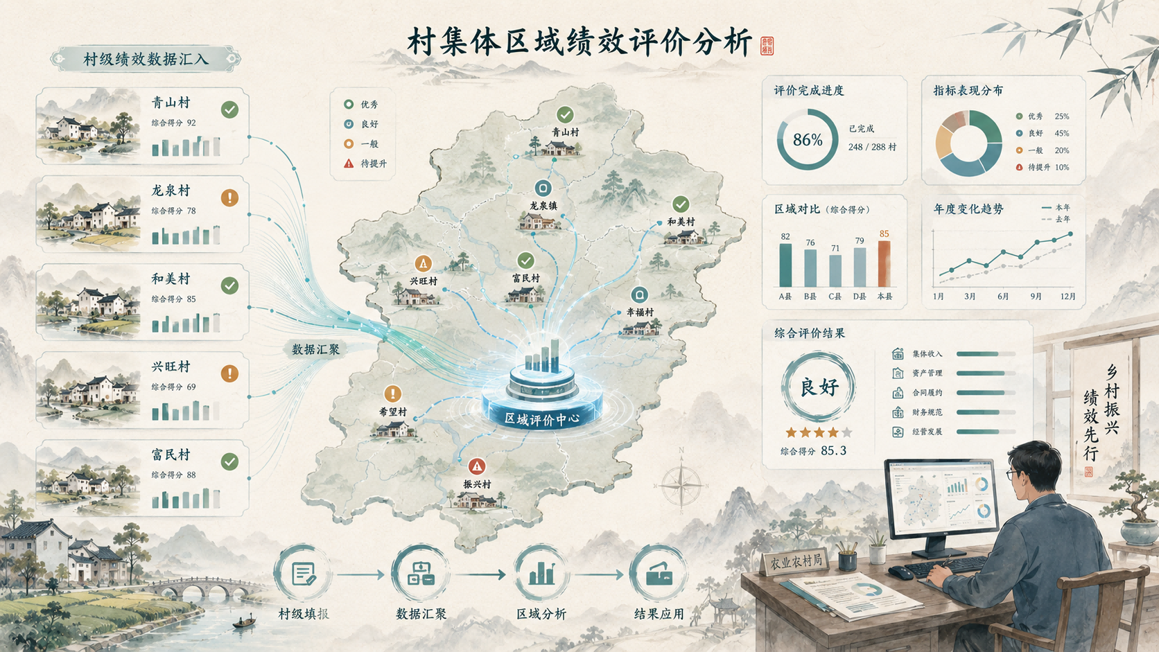 空间计算:村集体绩效评价走向在线协同 空间计算:村集体绩效评价走向在线协同